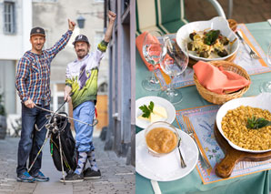 Urban golfing through Chur with Bündner menu