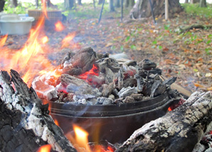Feu et flamme - cuisiner dans la nature
