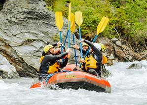 Whitewater rafting in the Engadin