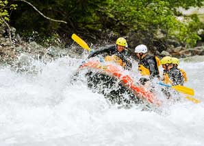 Whitewater rafting in the Engadin