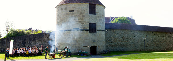 Cooking outdoors in central Switzerland