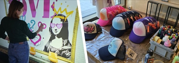 Créer des graffitis digitales et des casquettes en équipe