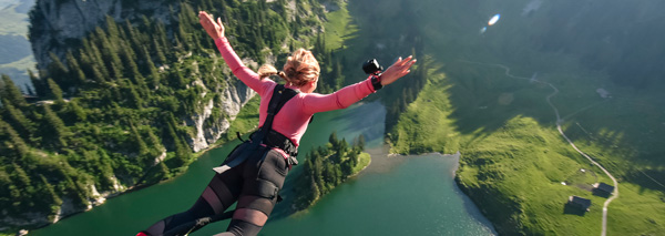 Bungy-Jump at Stockhorn