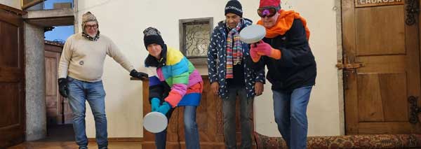 Curling in the monastery