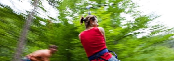 Zip wire in the Berner Oberland