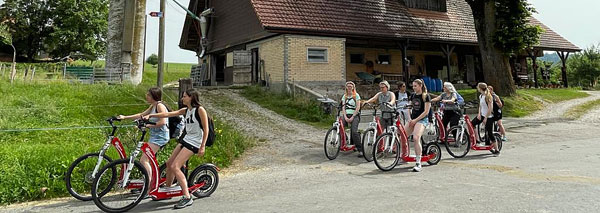 Tour de trottinette d'anniversaire