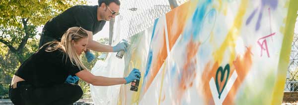 Graffiti-Workshop – Sprayen auf der Leinwand