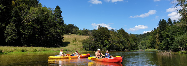 Voyage en canoë sur le Doubs