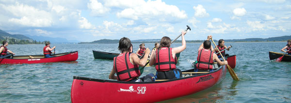 Canoe trip on Lake Murten