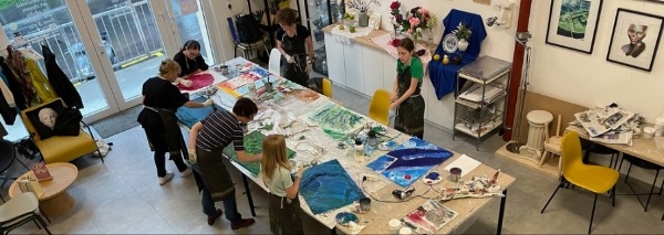 Kreativer Teamworkshop: Mixed Media