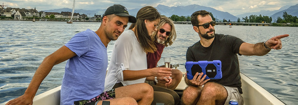 Chasse aux agents de bateaux à moteur sur le lac de Zurich