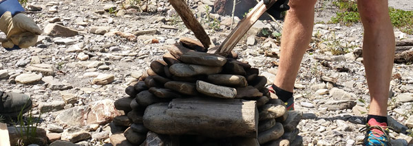 Team cooking in the Peruvian shepherd's oven