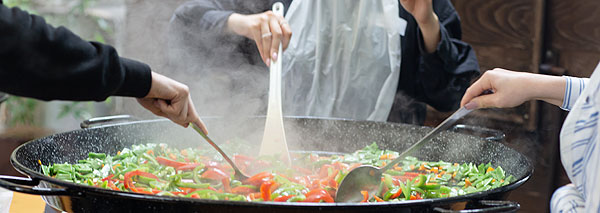 Paella team cooking