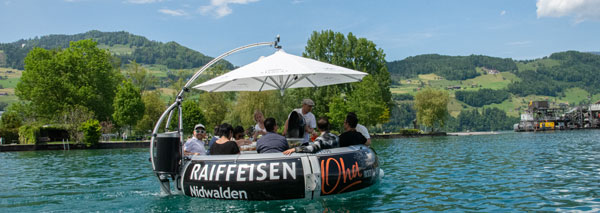 Party boat on Lake Lucerne