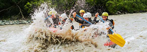 River rafting on the Flaz or the Inn