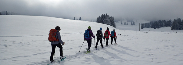 Raquettes à neige dans le Jura