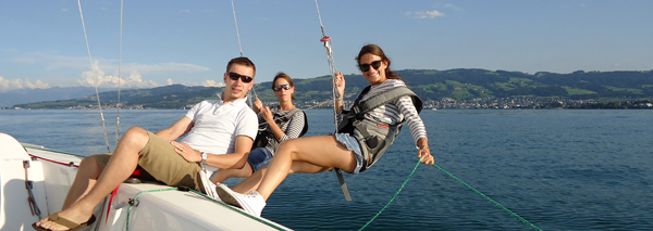 Sailing events on a Swiss lake