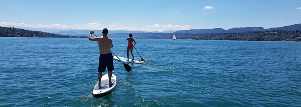 Stand up paddle avec barbecue au bord du lac de Zurich