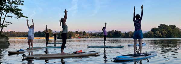 SUP-Yoga – Yoga auf dem Schiffenensee