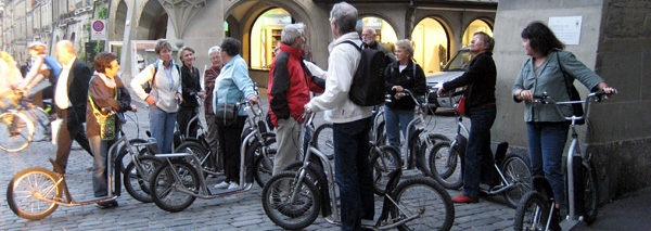 Visite guidée de la ville de Berne avec une trottinette