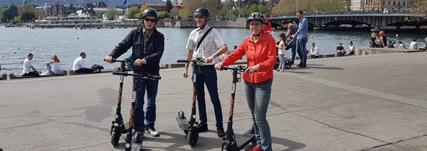 Electric scooter tour