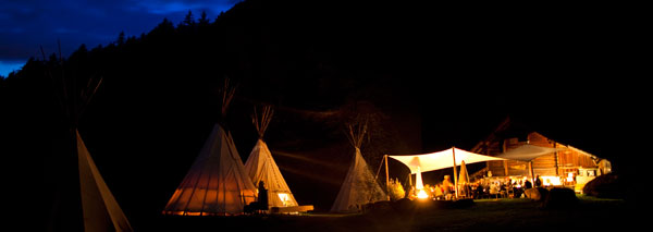 Romantic night in the tepee