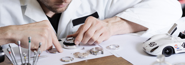 Watch workshop in the watchmaker's studio