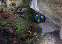 Abseiling in the Choleren gorge