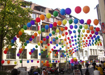 Création de décoration de ballons pour la fête de l'entreprise