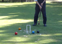 Jouer au croquet sur le gazon comme au polo