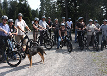 Downhill with a scooter-bike