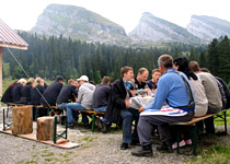 Flossbau am Bergsee