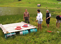 Flossbau am Bergsee