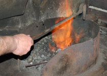 Make your own fondue fork in the forge and then enjoy a fondue