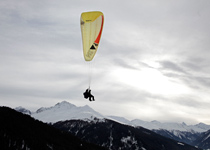 Vol en parapente comme passager