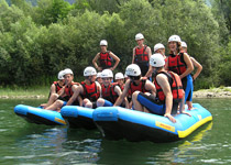 Fun rafting in the Ticino