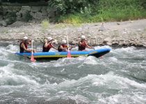 Fun rafting in the Ticino