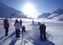 Building snow sculptures