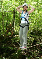 Rope bridge building