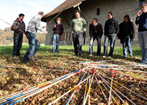 Jeux d'équipe dans la nature