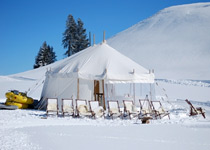 Winter drinks at the snow bar