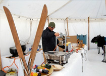 Winter drinks at the snow bar