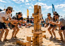 Strand-Teamspiele in Lausanne