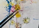 Actionpainting mit Pfeil und Bogen