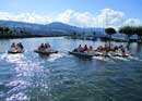 Course de pédalos sur le lac de Zurich